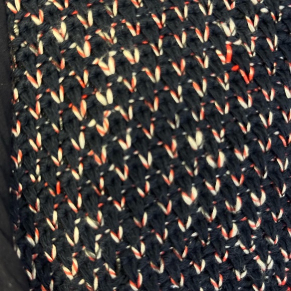 Derek Lam 10 Crosby 8 Navy Red Cardigan Jacket Cotton Tweed Size 2 - Picture 3 of 11